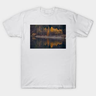 Landscape with autumn on the lake T-Shirt